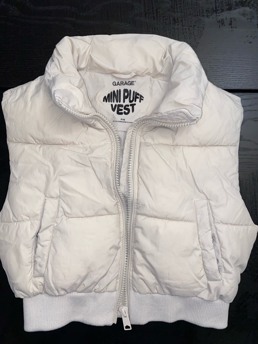 White Garage Mini Puff Vest